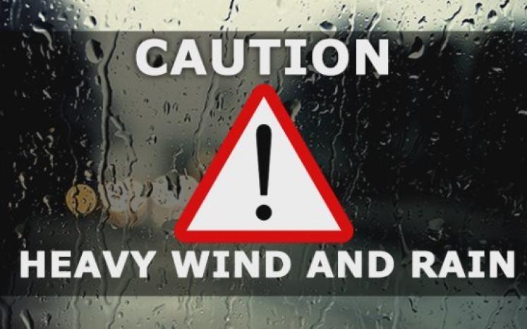 Caution Wind Rain